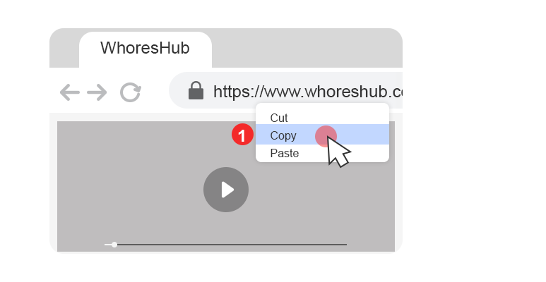 copy whoreshub video url